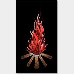A fire,fire pit,fire department Posters and Art
